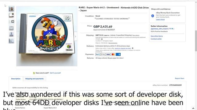 Lost N64DD Mario game found? [April Fools 2022] смотреть онлайн