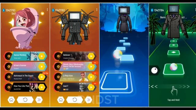 Skibidi Toilet Girl( Songs) TITAN SPEAKERMAN 🆚 TV Woman 🆚 TV MAN🆚 TV WOMAN !!!Tiles hop edm rush смотреть онлайн