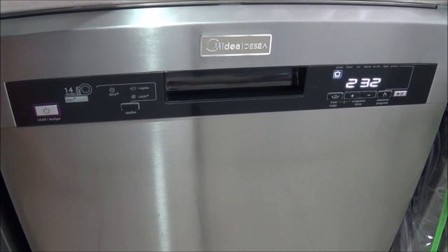 Lava-louças Midea Desea 14 Serviços (DWA14X2) - Programa Pesado смотреть онлайн