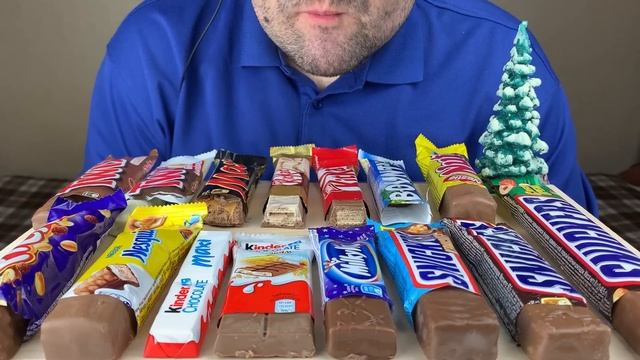 ASMR CHOCOLATE CANDY BARS (KINDER, TWIX, SNICKERS, KITKAT, MARS, BOUNTY, NESQUIK) 먹방 MUKBANG смотреть онлайн