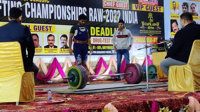 HARIYANA STATE CHAMPIONSHIP 68 BODY WEIGHT 220KG DEADLIFT 😱😱 смотреть онлайн