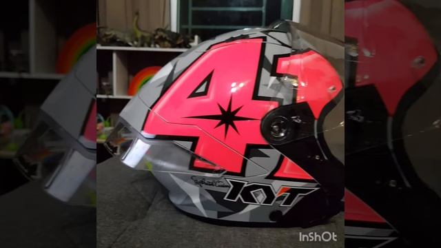 KYT NFJ Espargaro Gloss/ Matt Grey with Clear Spoiler + How to Tie (Pasang Tali) KYT Helmet смотреть онлайн