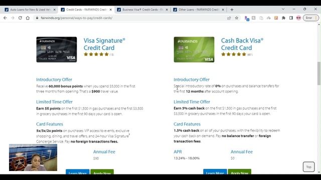 Fairwinds Credit Union Business and Personal credit cards $2000 CASHBACK смотреть онлайн