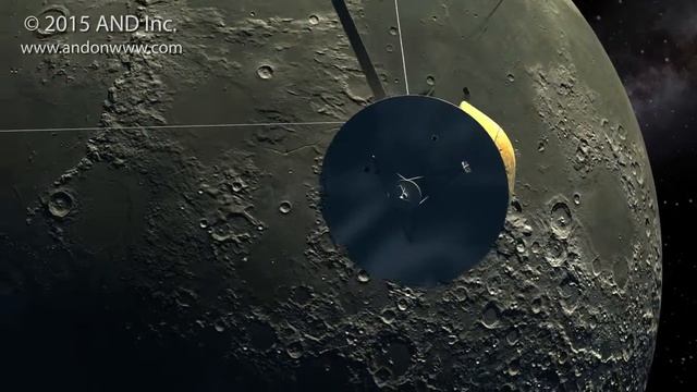 Cassini Orbiter passing the Moon смотреть онлайн