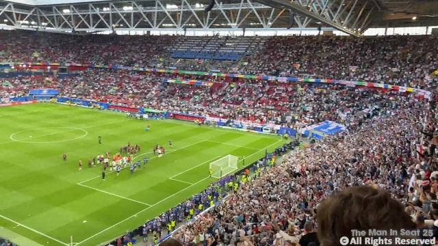 England Fans And Players Singing 
