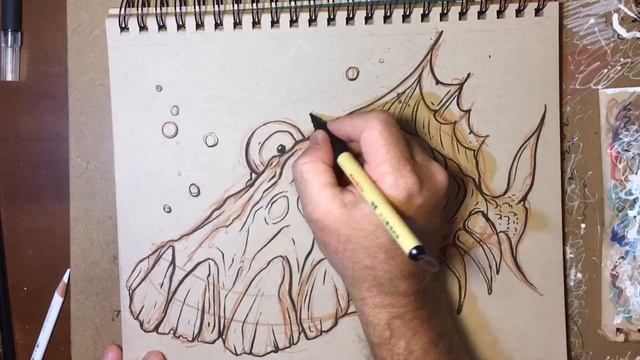 Mutant fish time lapse drawing смотреть онлайн