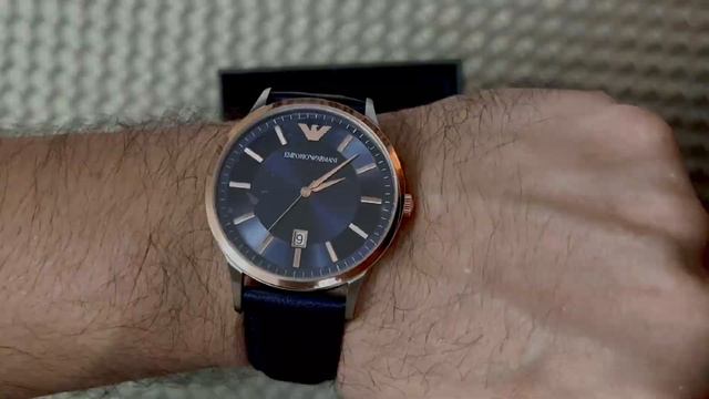 Unboxing Emporio Armani AR11188 Renato Blue Leather Men Watch смотреть онлайн