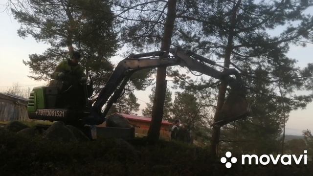 1 июня 2024 г. Миниэкскаватор. Мицуба мм15т. 2 ч.  Камни катаю