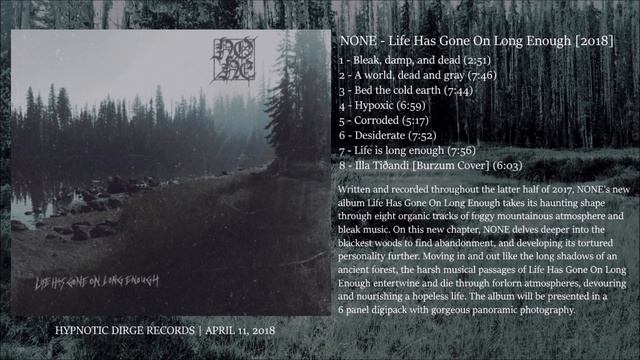 NONE - Life Has Gone On Long Enough [Full Album] (Depressive Black Metal)