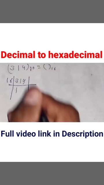 how to convert decimal to hexadecimal in hindi [short trick], decimal to hexadecimal conversion. смотреть онлайн