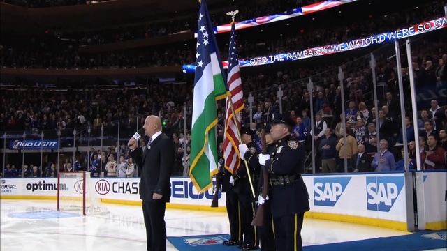 National Anthem NY Rangers NY Islanders Game 1/13/15 performed by Mike DelGuidice смотреть онлайн
