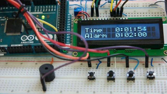 LCD Digital Alarm Clock Arduino смотреть онлайн