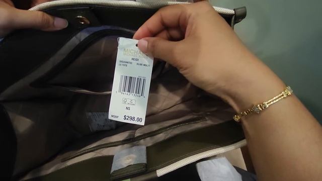 UNBOXING!!! Michael Kors Heidi Olive Multi Large Tote смотреть онлайн
