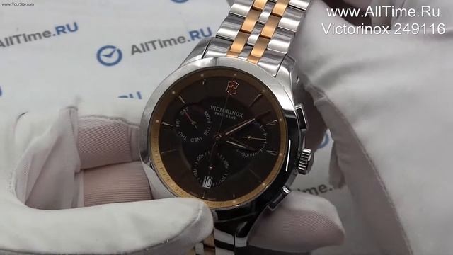 Обзор. Швейцарские наручные часы Victorinox 249116 с хронографом смотреть онлайн