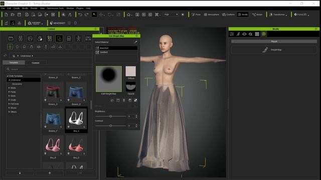 Circular weight maps in a 2D editor (Daz skirt map) смотреть онлайн