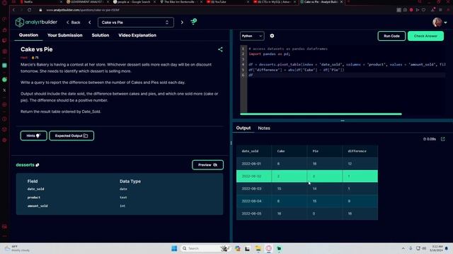 Solving Questions (Analyst Builder by AlexTheAnalyst) смотреть онлайн