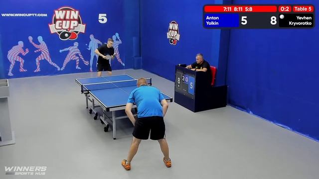14:30 Ёлкин Антон 3-2 Криворотько Евгений стол 5 ЮГ-4 02.07.22 смотреть онлайн