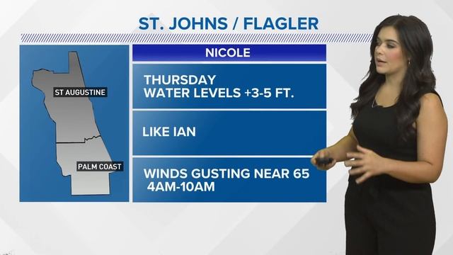 10PM: Hurricane Nicole Has Winds Of 75 Mph, Expected To Stay As Weak Category 1