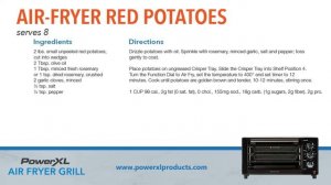 Air Fryer Red Potatoes Recipe I PowerXL Air Fryer Grill