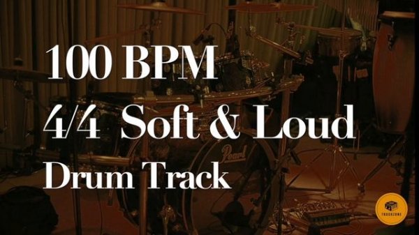 100 BPM Soft & Loud 4/4 Drum Track