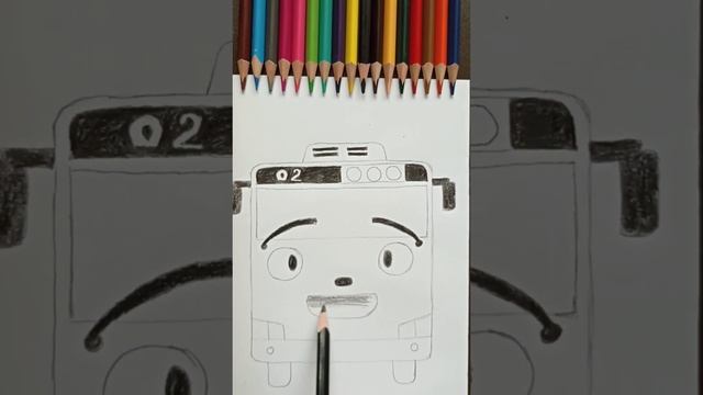 рисуем маленький автобус Лани,HOW TO DRAW TAYO BUS смотреть онлайн