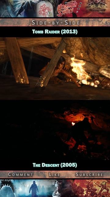 Side-by-side: Tomb Raider (2013) vs. The Descent (2005) @shorts смотреть онлайн