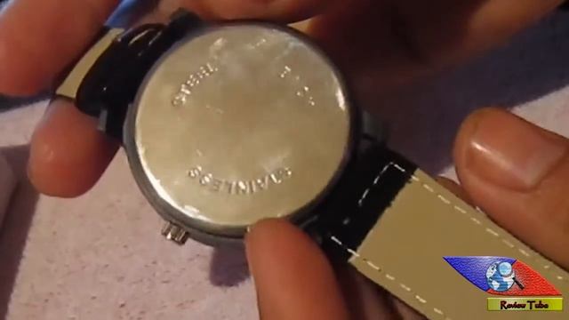 Clot Big Dial Quartz Watch with Leather Band for Men  -  BLACK - Review from gearbest