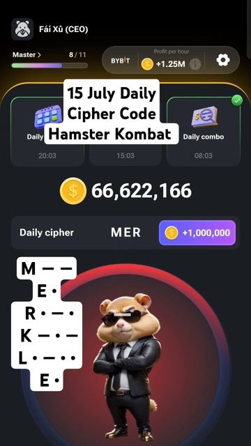 15 July Daily Cipher Code Hamster Kombat 🐹 | Daily Cipher Code Hamster Kombat Today #15july смотреть онлайн