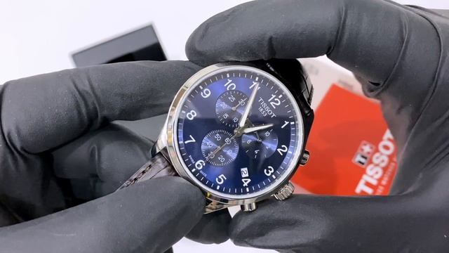 Tissot T-Sport Chrono XL Classic 45mm Blue Dial Leather Croco T1166171604700
