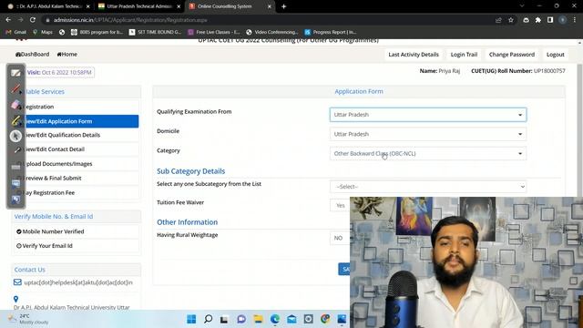 AKTU Lateral Entry Registration Form Filling Step By Step | Live Aktu Form Filling  A To Z
