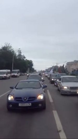 IV Фестиваль Mercedes Benz в Воронеже 2016 - проезд колонны по городу