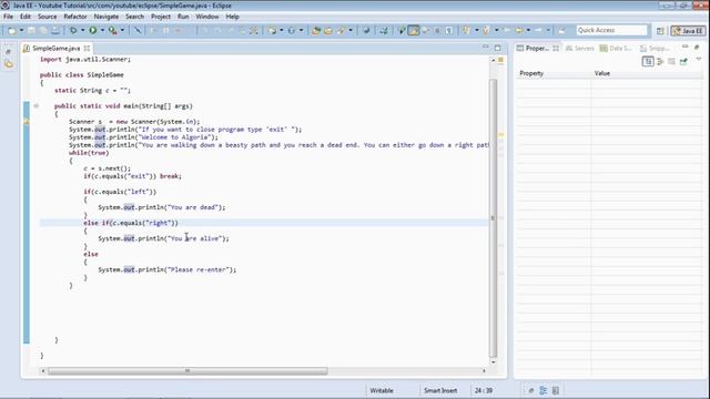 Java Eclipse Simple Text Based Game Update смотреть онлайн