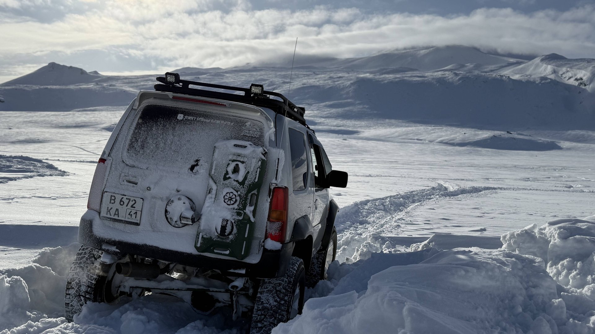 Камчатка попытка доехать до пещер Горелого Карымшинские источники Suzuki Jimny