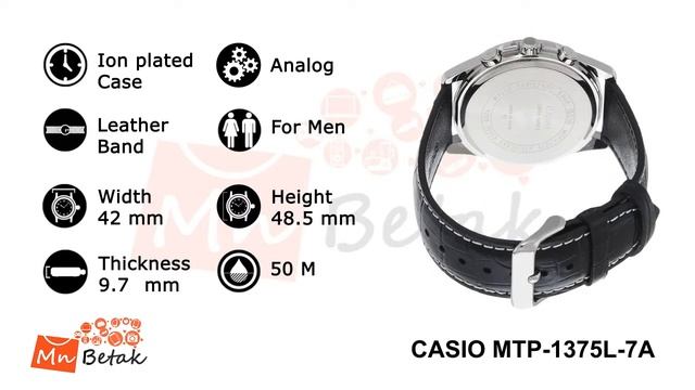 CASIO Watch MTP-1375L-7A ساعه يد رجالى كاسيو MnBetak.com Official Video смотреть онлайн