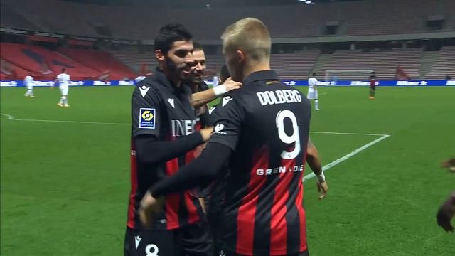 Goal Kasper DOLBERG (50' - OGC NICE) OGC NICE - LOSC LILLE (1-1) 20/21