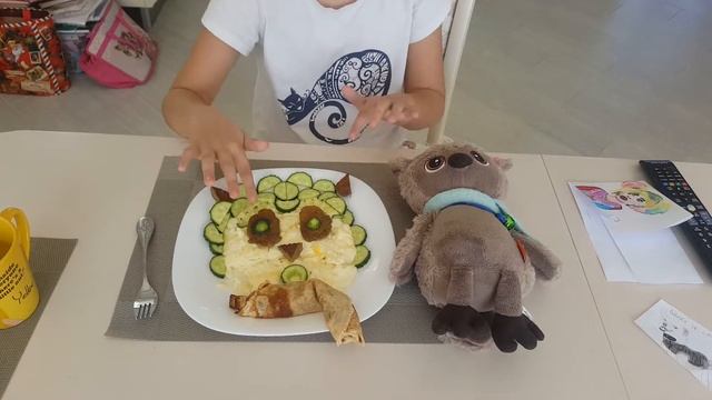 ОМЛЕТ В ВИДЕ СОВЫ