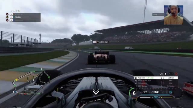 F1 2018 Brazilian Grand Prix Career MERCEDES Season 3 Round 20 LAP 7 CHAOS
