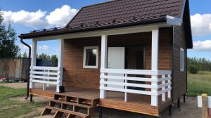 Каркасный дом 6х4 + терраса 6х2 + лофт