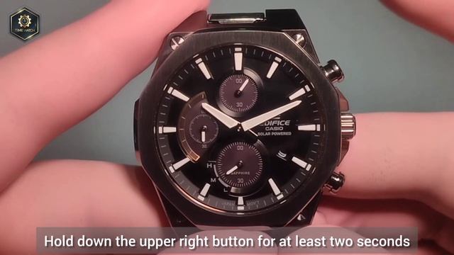 How To Set Casio Edifice EFS-S570 TIME | DATE | HAND ALIGNMENT | USING STOPWATCH @timewatchdc