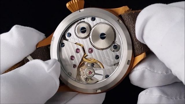 mechanische Bronze Uhr | selber bauen | #DIY_Uhrenbauer | 44 mm | ETA Unitas 6498 | Review смотреть онлайн