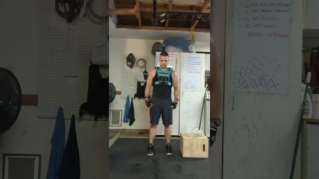 Modified MURPH!! 21.46 LB Weight Vest 100 Pullups, 200 Pushups, 300 Squats