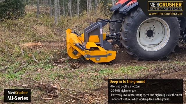 MeriCrusher MJ- serie forestry tiller and mulcher for universal land and forestry clearing. смотреть онлайн