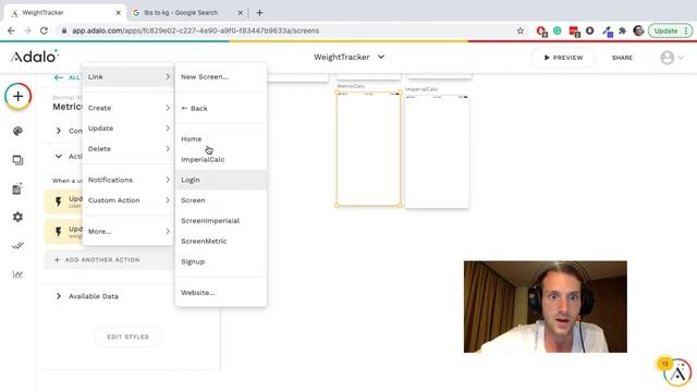Adalo Weight Tracker converting Metric / Imperial + Graphs/Charts component tracker. смотреть онлайн