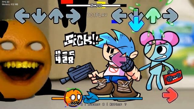 Friday Night Funkin' VS ANNOYING ORANGE VS CHAINSAW MAN  (FNF Mod/Come And Learn With Pibby!)