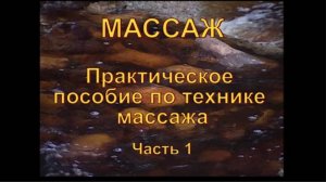 Школа массажа. Часть 1. Практическое пособие по технике массажа. Шведский массаж.