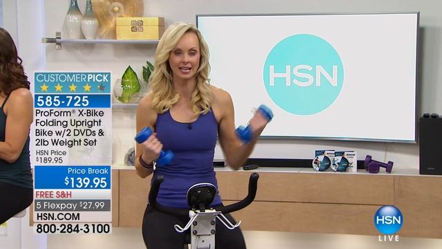 ProForm XBike with 2 lb. Weight Set   2 Workout DVDs