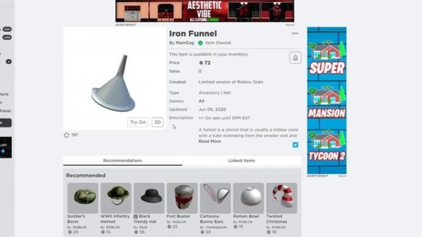 IRON FUNNEL IS OUT (ROBLOX LIMITED TIME UGC)