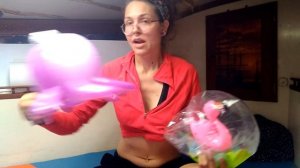 Looner Babe Deflating & Inflating Transparent Pink Flamingo Inflatable on Boat