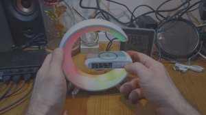Блютуз колонка ночник с беспроводной зарядкой и подсветкой за копейки