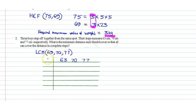 Renu Purchases Two Bags Of Fertiliser Of Weights 75 Kg And 69 Kg. Find The Maximum Value Of Weigh..